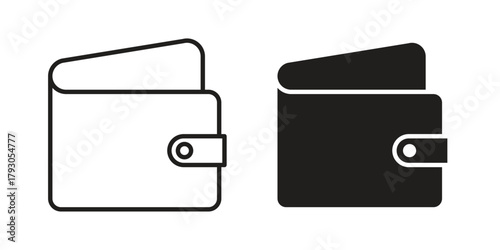 Wallet icon in simple modern vector format. EPS icon pack