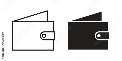 Wallet icon in simple modern vector format. EPS icon pack