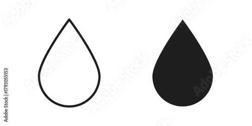 Water drop icon in simple modern vector format. EPS icon pack