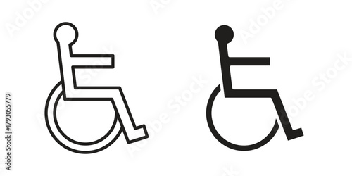 Wheelchair icon in simple modern vector format. EPS icon pack