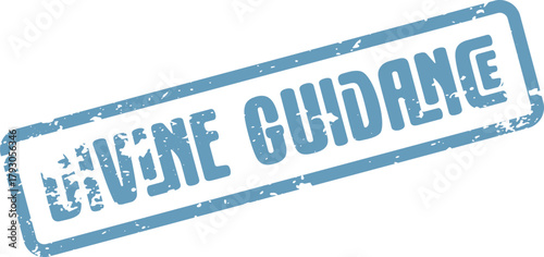 Divine Guidance Grunge Stamp Advising Spiritual Direction and Enlightened Path