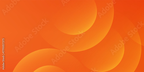 Abstract gradient orange background with circles. Modern creative trendy design in vector illustration