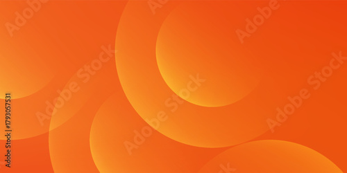 Abstract gradient orange background with circles. Modern concept for graphic design, background, web design, poster, banner, book, slideshow. Vector illustration