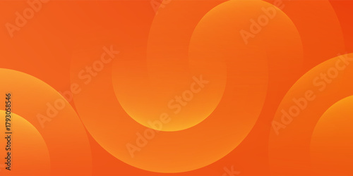 Abstract gradient orange background with circles. Vector illustration