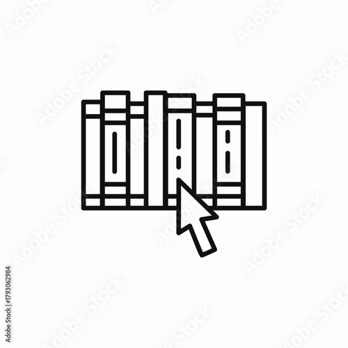 choose book online click icon sign vector