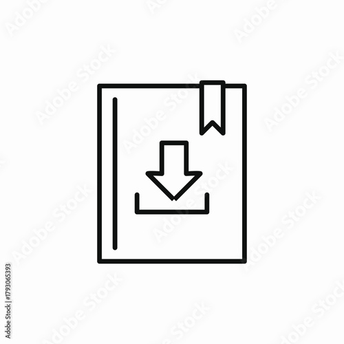 download e book icon sign vector