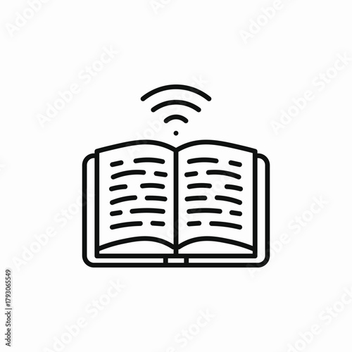 e book wireless icon sign vector