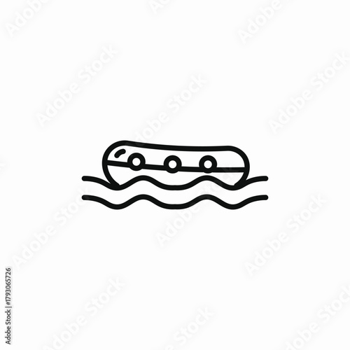 floating boat sea icon sign vector