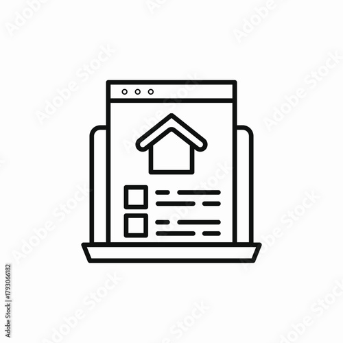 online real estate agreement icon sign vector