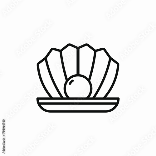 shell pearl icon sign vector