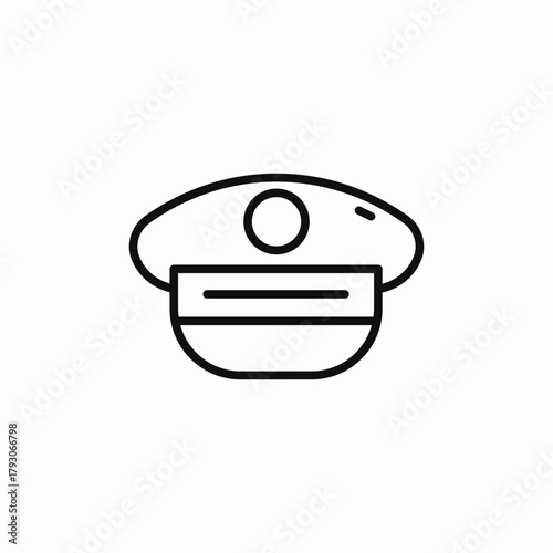 ship captain hat icon sign vector