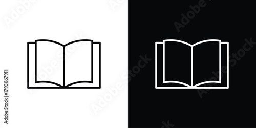 Book icon outline and linear vector. outline icon and illustration