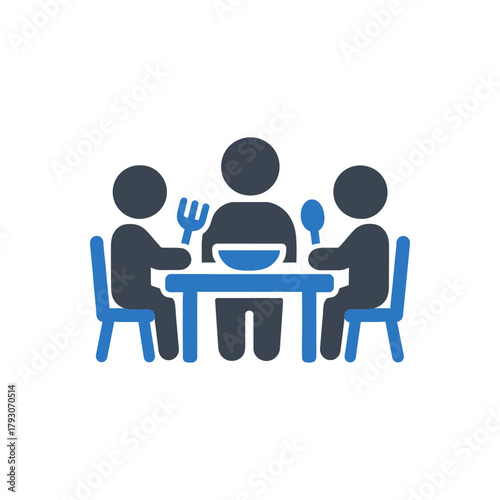 Family Mealtime Icon