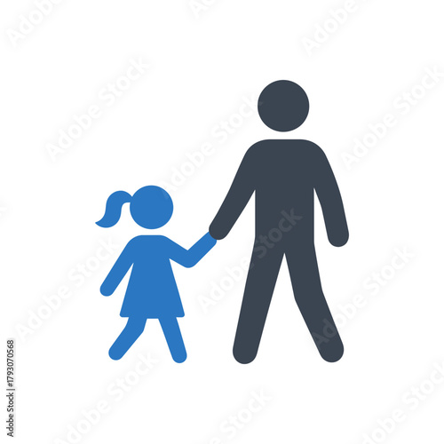 Parent Child Walk Icon