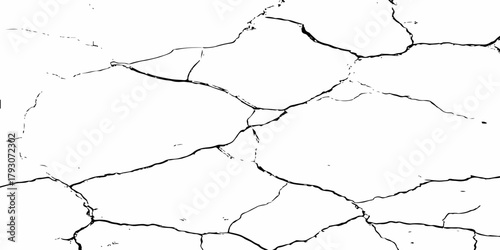 digital wall grunge and dust pattern surface Cracked white wall texture design element white background.
