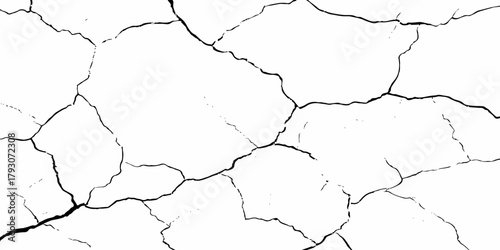 digital wall grunge and dust pattern surface Cracked white wall texture design element white background.
