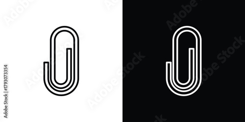 Clip icon outline and linear vector. outline icon and illustration