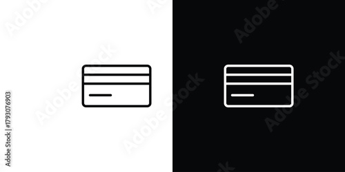 Credit card icon outline and linear vector. outline icon and illustration