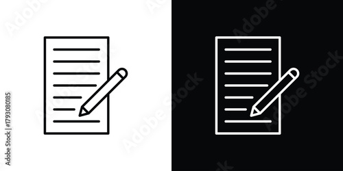Document signed icon outline and linear vector. outline icon and illustration