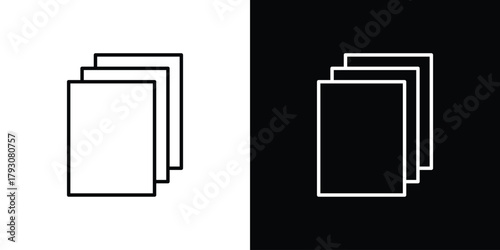 Duplicate icon outline and linear vector. outline icon and illustration