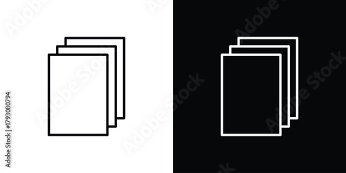 Duplicate icon outline and linear vector. outline icon and illustration