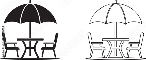 Outdoor table and chairs with umbrella outdoor furniture patio