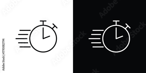Express icon outline and linear vector. outline icon and illustration
