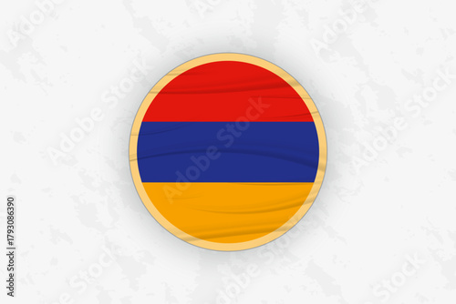 Armenia Flag Circular Sticker Design, National Pride Decal.