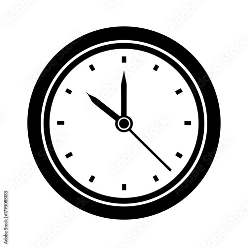 a clock wall clock vector art illustration.
