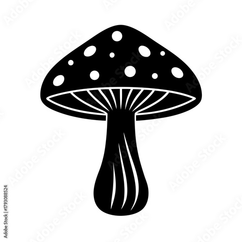 a mushroom vector art illustration 