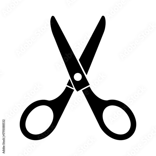 a pair of scissors vector art illustration.