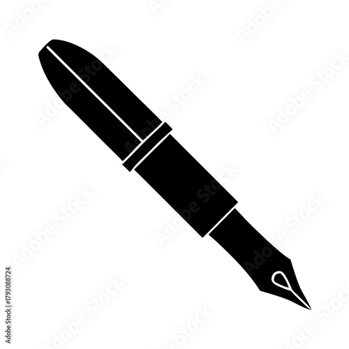 a simple elegant fountain pen vector art