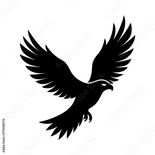 a soaring eagle vector art illustration.