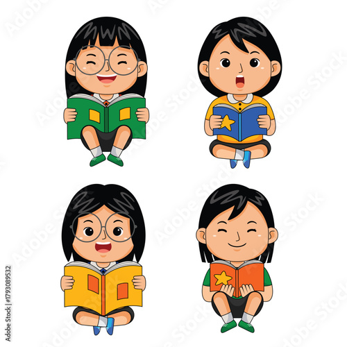 kids back to school vector illustration