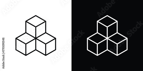 Inventory icon outline and linear vector. outline icon and illustration