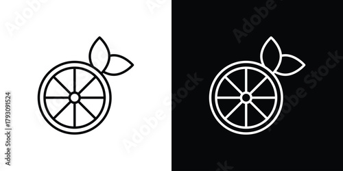 Lemon icon outline and linear vector. outline icon and illustration