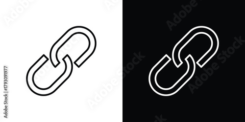 Link icon outline and linear vector. outline icon and illustration