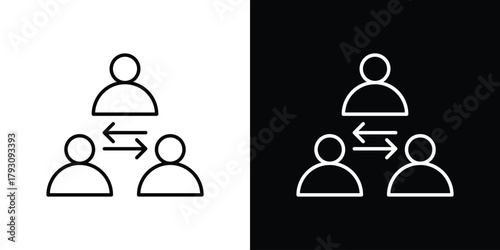 Mediator icon outline and linear vector. outline icon and illustration