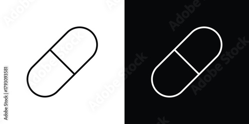 Medicine icon outline and linear vector. outline icon and illustration