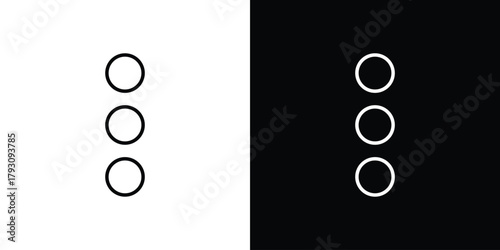 Menu dots icon outline and linear vector. outline icon and illustration