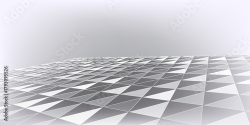 White triangle geometric pattern background, Geometric background made of triangles, Abstract geometric background. Vector 3d illustration