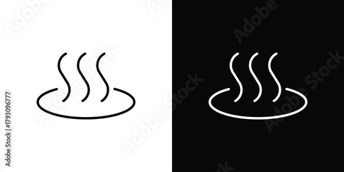 Onsen icon outline and linear vector. outline icon and illustration
