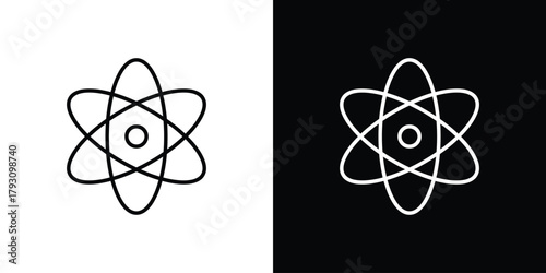 Physics icon outline and linear vector. outline icon and illustration