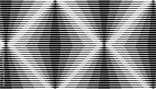 Black and white lines pattern with illusion effect for background and design element. Vector Format Illustration 