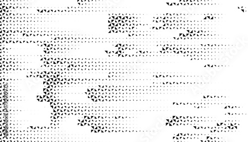 Black and white abstract geometric pattern with halftone effect for sporty and modern background. Fully editable vector element. Vector Format Illustration. 