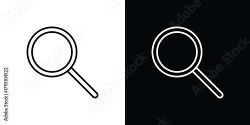 Search icon outline and linear vector. outline icon and illustration