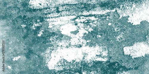 Teal and white watercolor texture with rough, organic splotches and a distressed, cracked appearance, ideal for artistic backgrounds and abstract designs