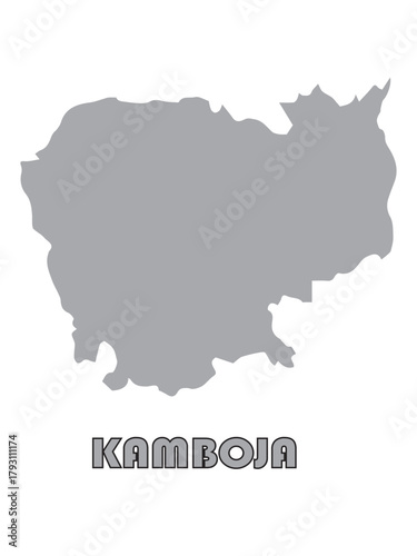 Cambodia Map Silhouette