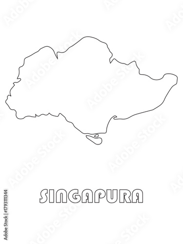 Map of Singapore Outline