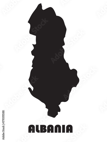 Albania Map Silhouette